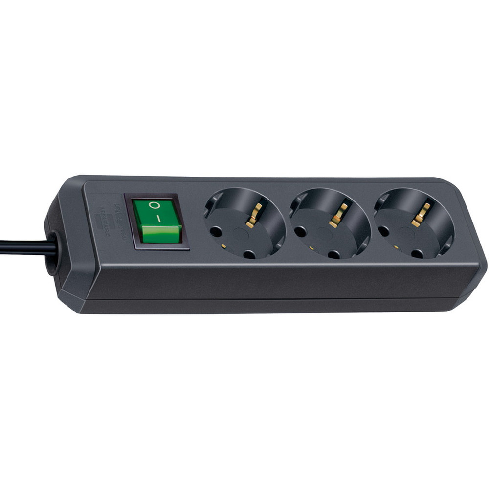 brennenstuhl® Steckdosenleiste 1152300400 Schalter 3-fach schwarz Produktbild img1 L