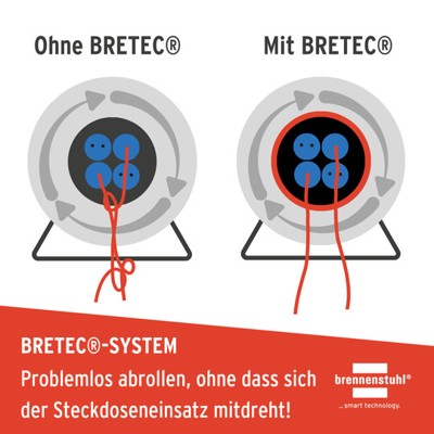 Produktbild von brennenstuhl® - Garant Bretec IP44 Gewerbe-/Baustellen-Kabeltrommel 25m H07RN-F