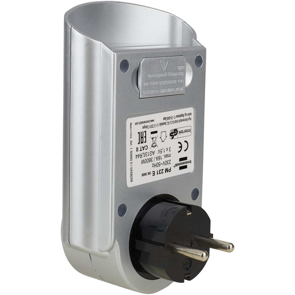 brennenstuhl Primera-Line Energiemessgerät PM 231 E, Kinderschutz, 2 einstellbare Stromtarife Produktbild img13 L