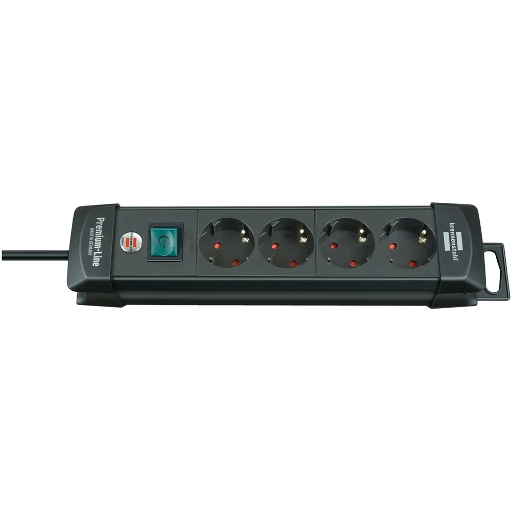 brennenstuhl Steckdosenleiste Premium-Line 1951140100 4-fach schwarz Produktbild img1 L