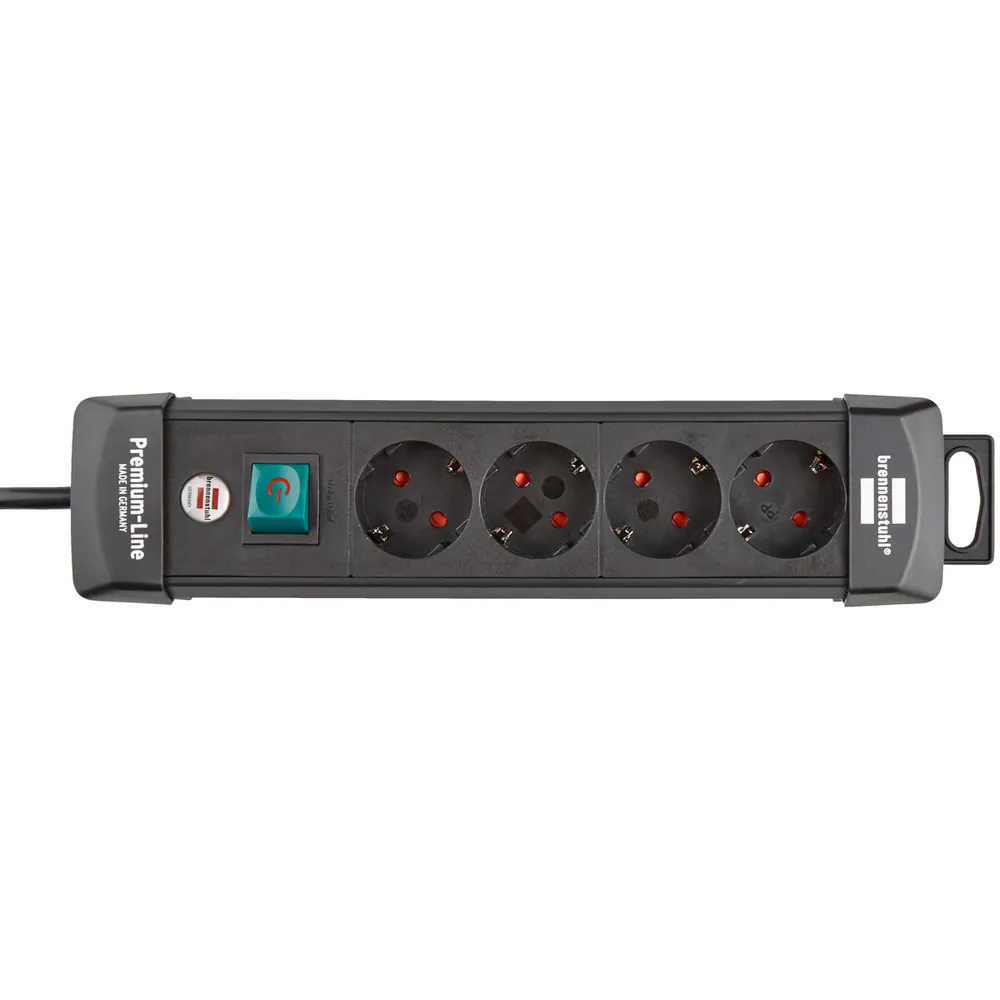 brennenstuhl Steckdosenleiste Premium-Line 1951140100 4-fach schwarz Produktbild img4 L