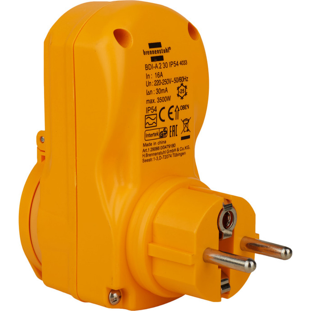 brennenstuhl® Personenschutz-Adapter BDI-A 2 30 IP54 Produktbild img9 L
