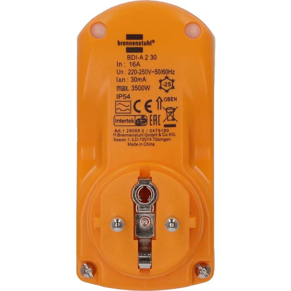 brennenstuhl® Personenschutz-Adapter BDI-A 2 30 IP54 Produktbild img4 L