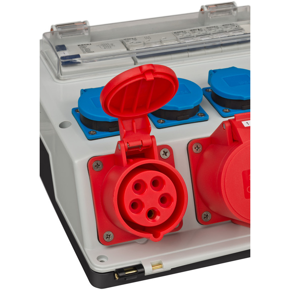 brennenstuhl® Wandverteiler IP44 Stromverteiler 32A, mit FI-Personenschutzschalter 30mA Produktbild img13 L