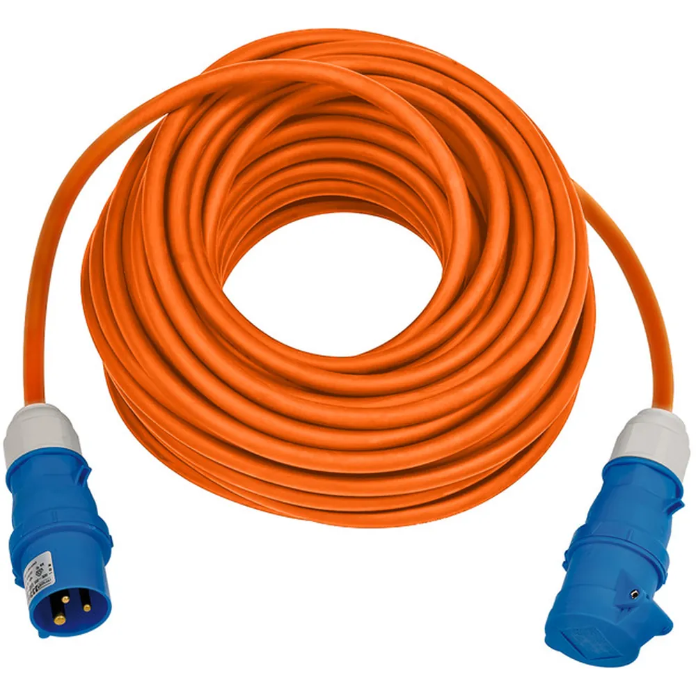 brennenstuhl Camping-/Maritim CEE Verlängerungskabel IP44 25m H07RN-F 3G2,5 orange CEE 230V/16A Stecker und Kupplung Produktbild img1 L