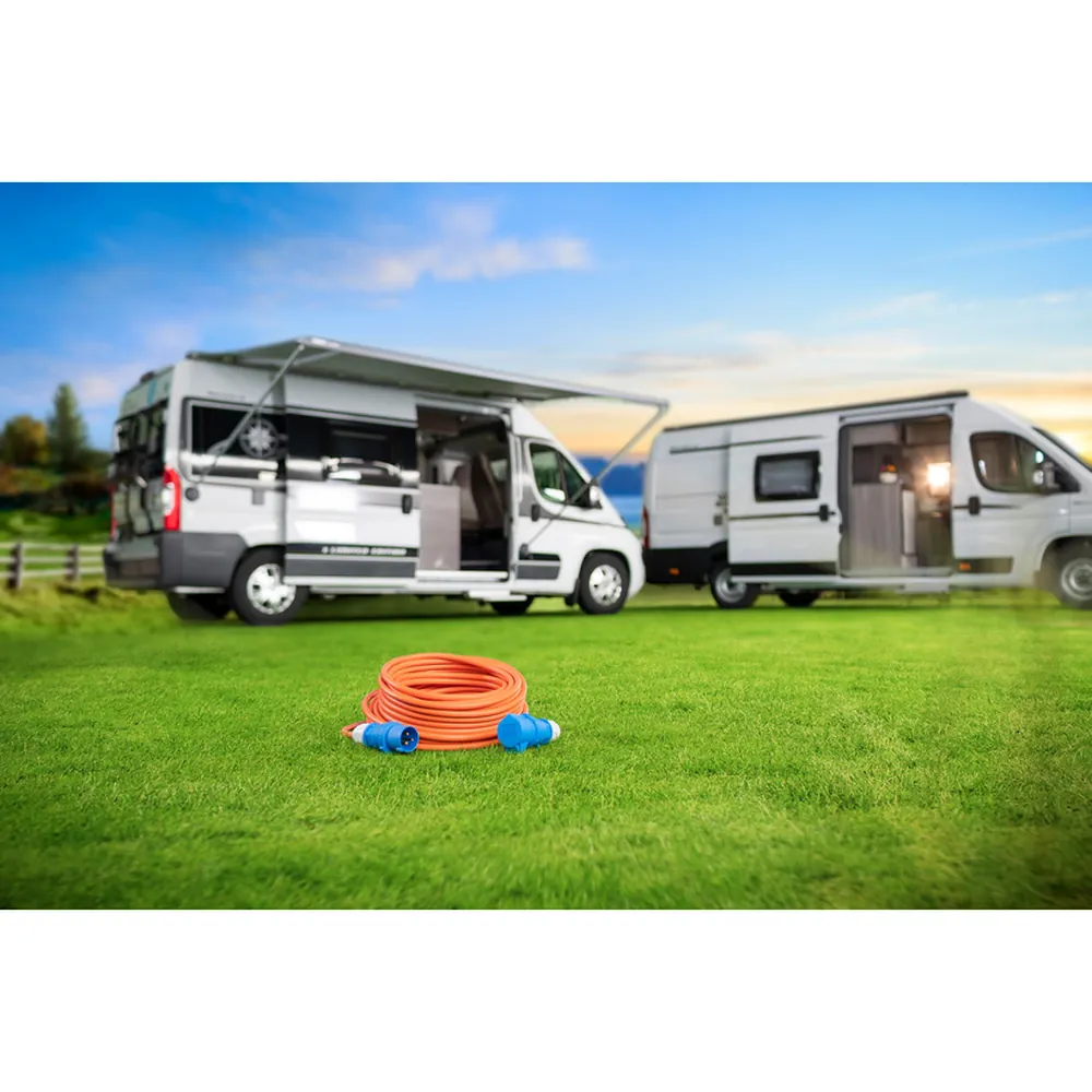 brennenstuhl Camping-/Maritim CEE Verlängerungskabel IP44 25m H07RN-F 3G2,5 orange CEE 230V/16A Stecker und Kupplung Produktbild img4 L