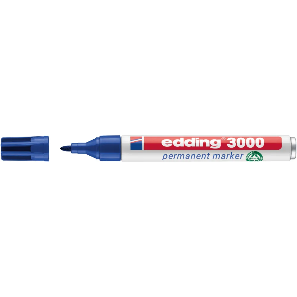 edding 3000 Permanentmarker blau Produktbild img1 L
