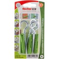 Produktbild von fischer - Universal-Nylondübel-RH, mit Ringhaken, verzinkt UX GREEN 8x50 R RH K