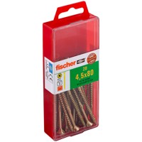 Produktbild von fischer - Spanplattenschraube Power-Fast, Senkkopf, gelb-vz, TG, PZ 4,5x80
