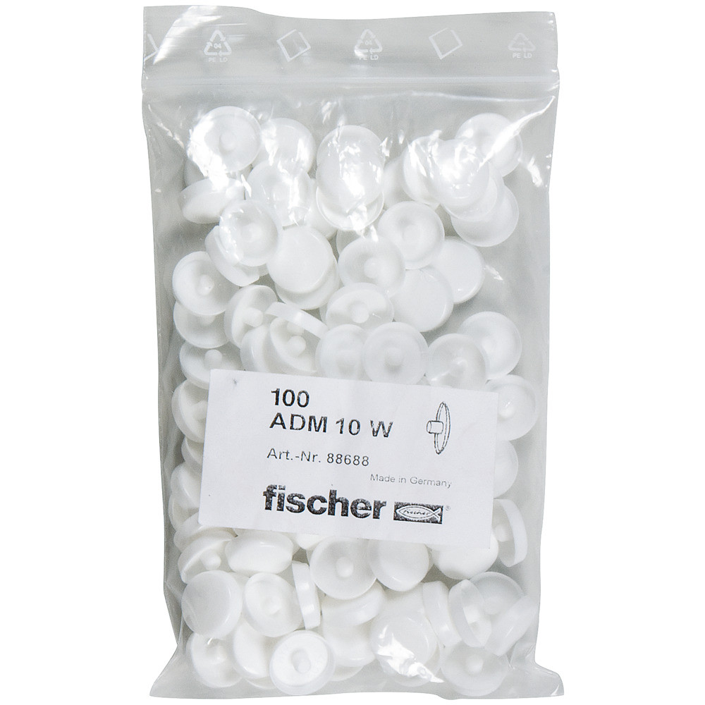 fischer Abdeckkappe für Fensterrahmendübel ADM 10 W weiß Produktbild img1 L