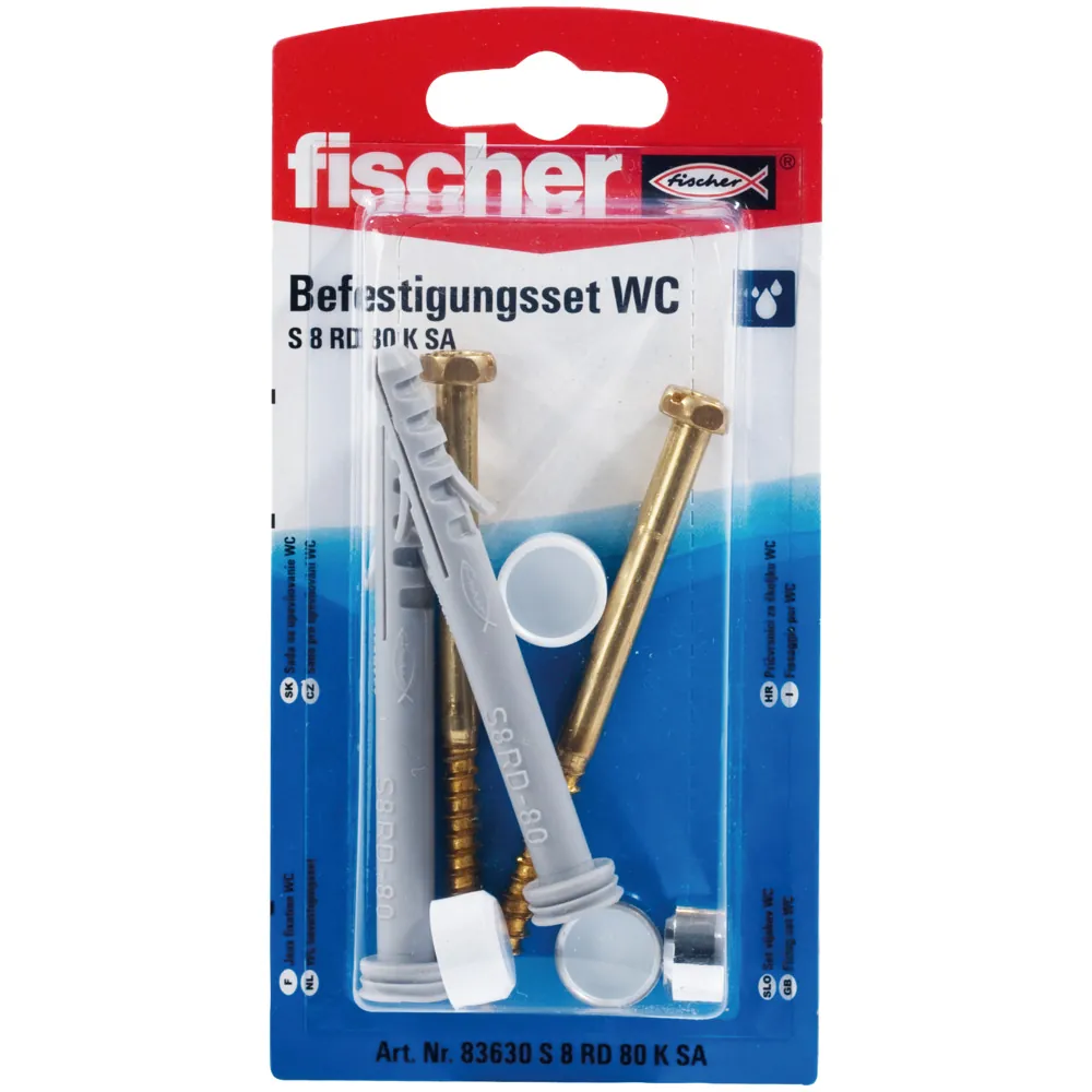 fischer Komplett-Befestigungssatz für Stand-WCs S 8 RD 80 K SA SB-SaMo Produktbild img2 L