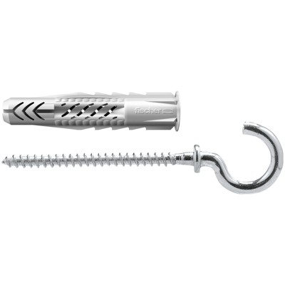 Produktbild von fischer - Universal-Nylondübel UX-RH, mit Ringhaken, verzinkt 6x35 RH