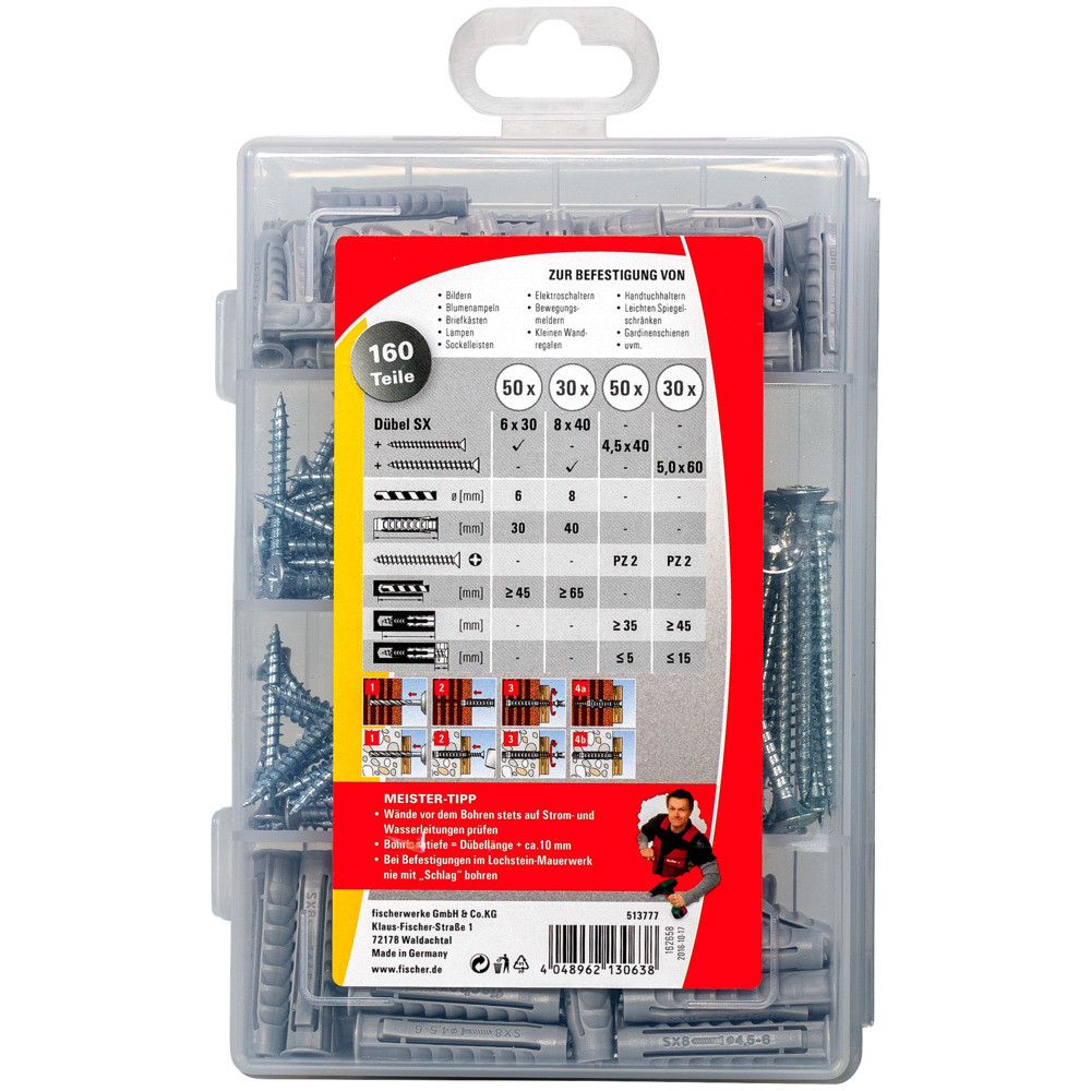 fischer Meister-Box mit Dübel SX+Schrauben Produktbild img2 L
