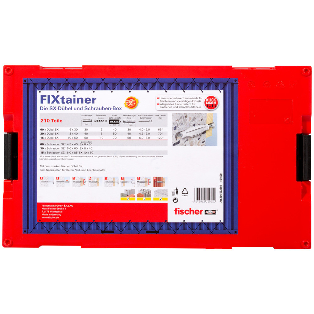 fischer FIXtainer SX-Dübel u Schrauben-Box Produktbild img9 L