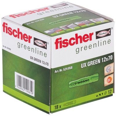Produktbild von fischer - Universal-Nylondübel UX GREEN 12x70