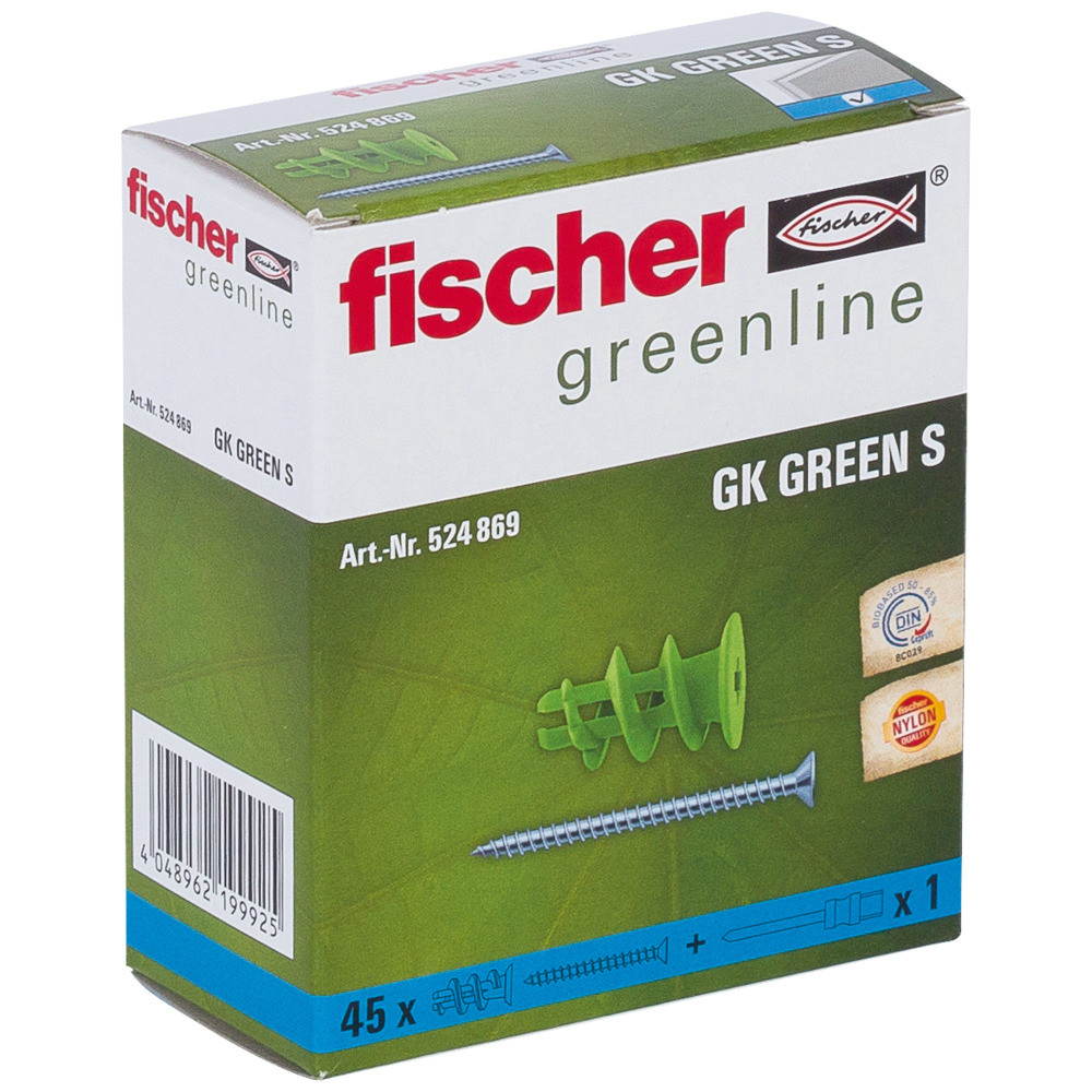 fischer Gipskartondübel Schraube, verzinkt GK GREEN S Produktbild img3 L