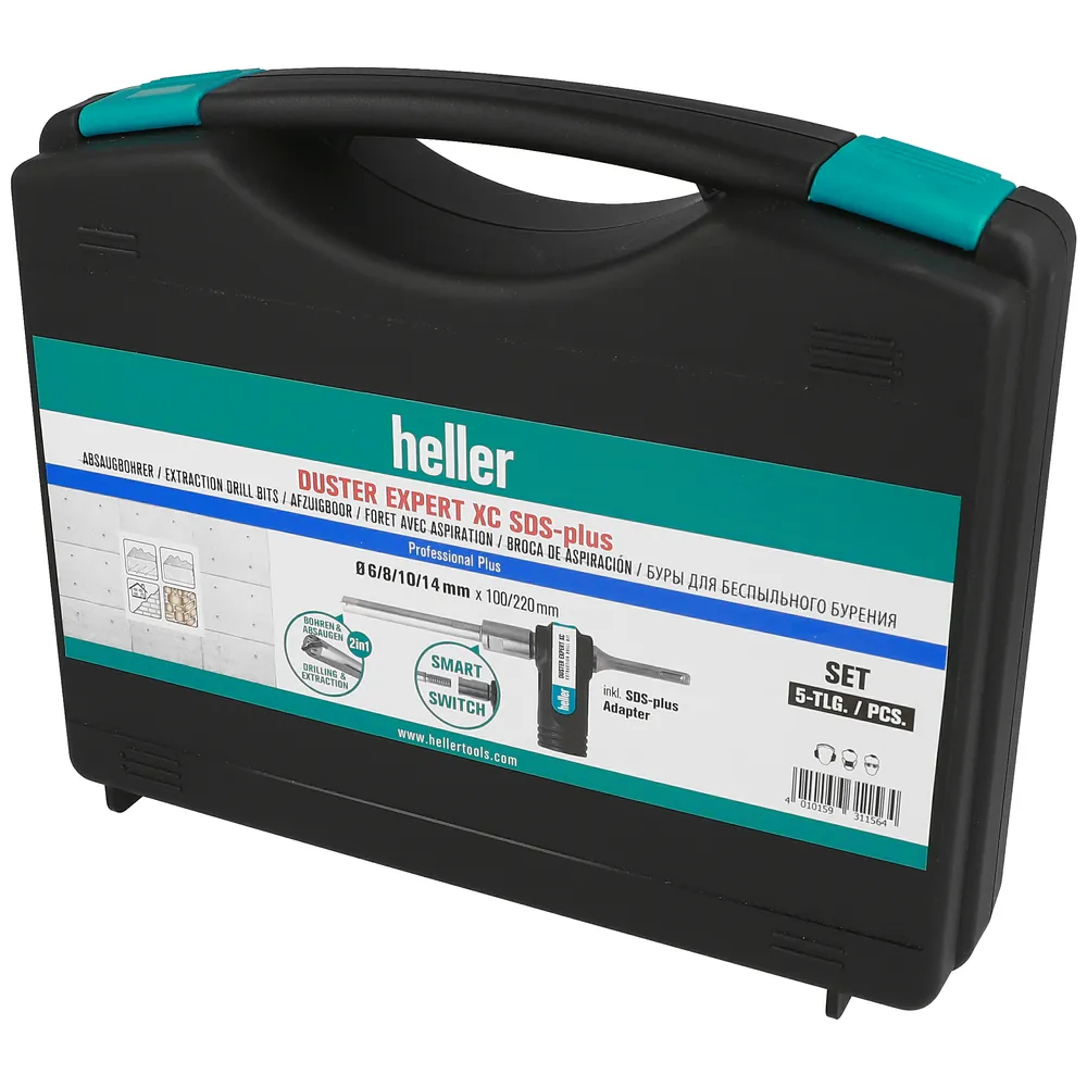 heller Absaugbohrer-Set Duster Expert XC ø4/6/8/14mm L=100/220mm inkl. Adapter Produktbild img1 L