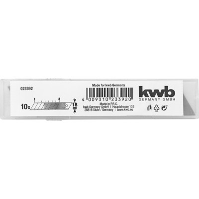 Produktbild von kwb - Ersatz Abbrechklingen, 18mm, 10 in Spenderbox