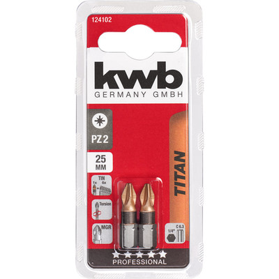 Produktbild von kwb - TITAN Bits, 25mm, PZ 2, 2 Stück