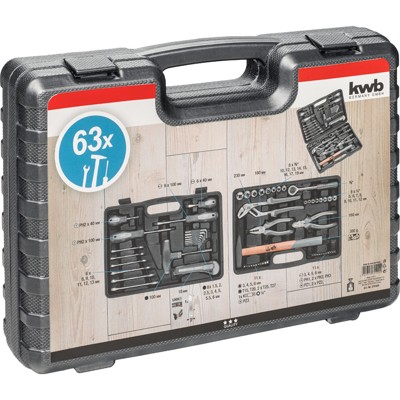 Produktbild von kwb - Werkzeugkoffer, 63 -teilig 375500