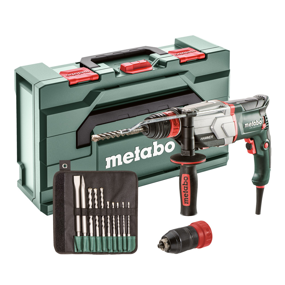 metabo Multihammer SDS-plus UHEV 2660-2 Quick Set mit Bohrer-/Meißelsatz 10-teilig Produktbild img1 L