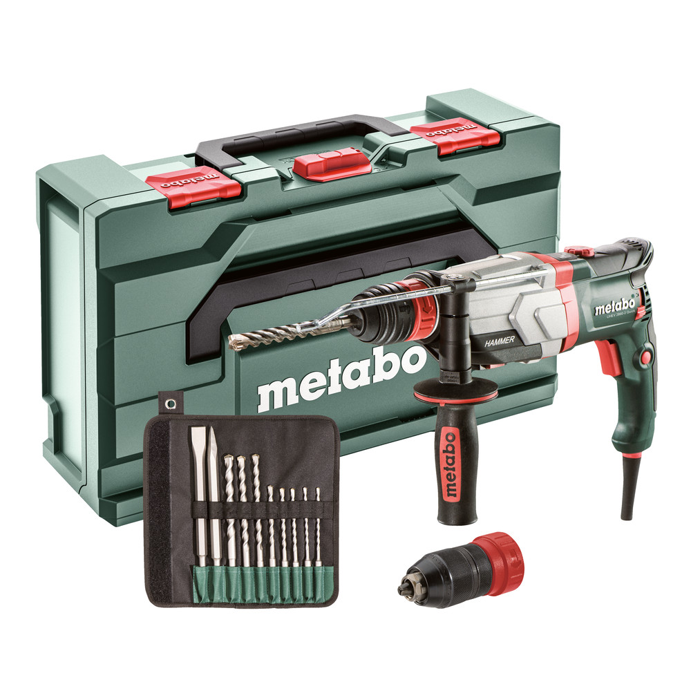 metabo Multihammer SDS-plus UHEV 2860-2 Quick Set mit Bohrer-/Meißelsatz 10-teilig Produktbild img1 L