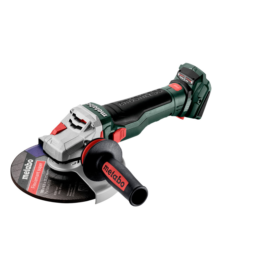 metabo® Akku-Winkelschleifer WB 18 LTX BL 15-180 Quick (601735840), mit Bremse, Schnellspannmutter, drehbarem Akkupack, metaBOX 165 L Produktbild img1 L