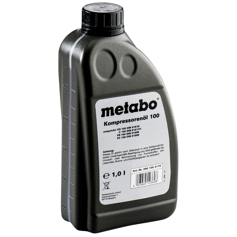 metabo Kompressorenöl 1 Liter für Kolbenverdichter (0901004170) Produktbild img1 L