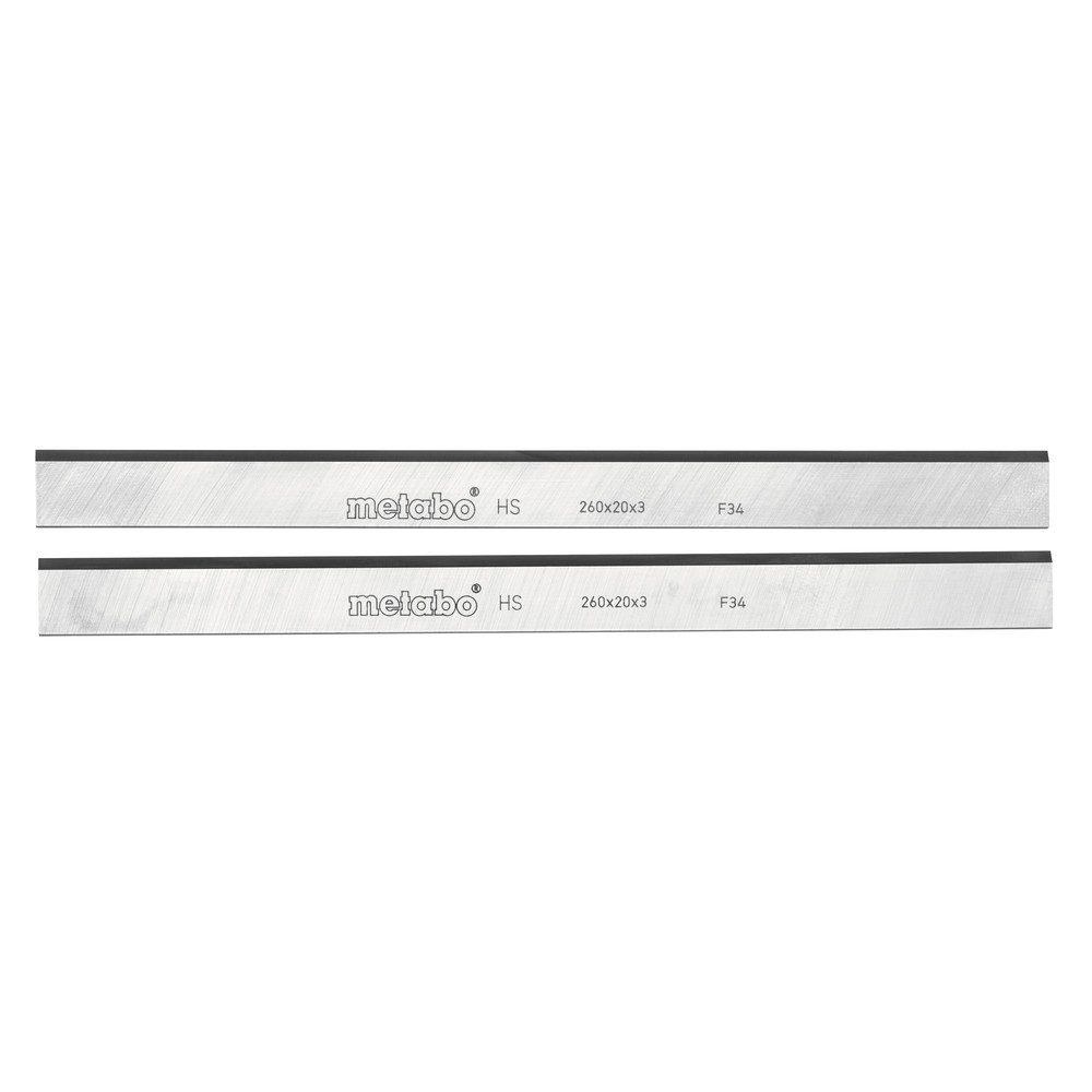 metabo 2 HSS Hobelmesser, HSS-18%W, 260x20x3mm / 2-Einstellnuten, HC 260 C/M/K, (0911030721) Produktbild img1 L