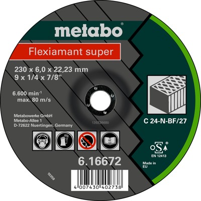 Produktbild von metabo® - Flexiamant super 150x6,0x22,23 Stein, Schruppscheibe, gekröpfte Ausfü