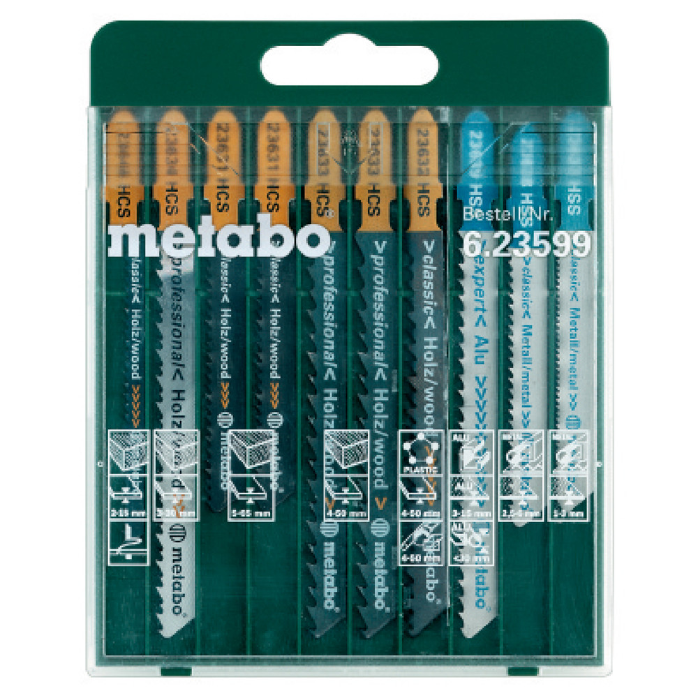 metabo Stichsägeblattsortiment - SP 10-teilig, für Holz+Metall+Kunststoffe (623599000) Produktbild img1 L