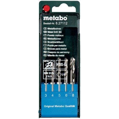 Produktbild von metabo® - HSS-G-Bohrerkassette. 5-teilig E 6.3 (627112000)