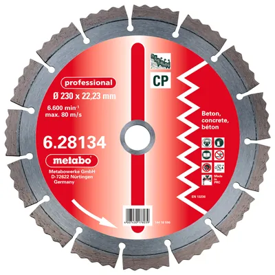 Produktbild von metabo® - Diamant-Trennscheibe, 350 x 3,2 x 20,/25,4mm, "professional", "CP", B