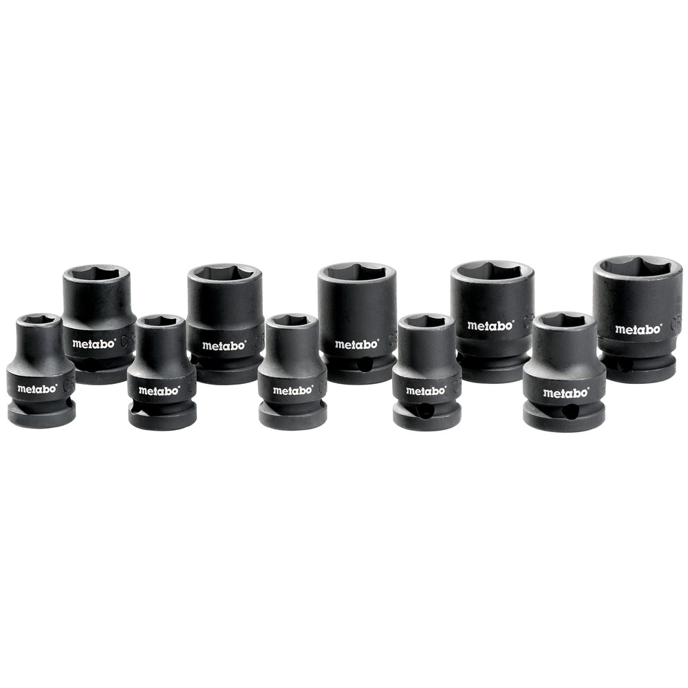 metabo Steckschlüsselsatz 10-teilig für Schlagschrauber und Ratschenschrauber 1/2" (628831000) Produktbild img1 L