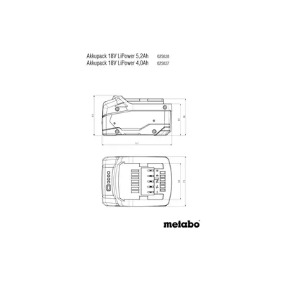 Produktbild von metabo® - Akkupack 18 V/5,2 Ah, Li-Power