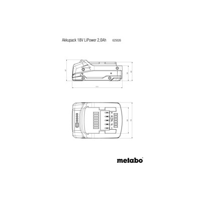 Produktbild von metabo® - Akkupack 18 V/2,0 Ah, Li-Power