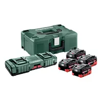 Produktbild von metabo® - Basis Set 4 x LiHD 8.0 Ah + ASC 145 Duo + metaBOX 145 (685135000)