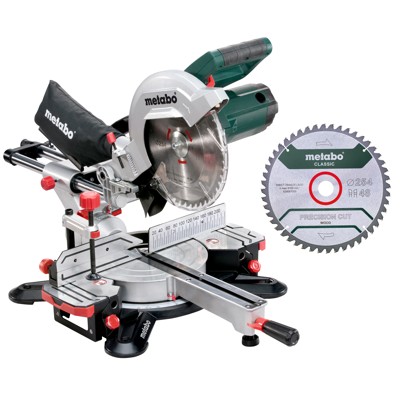 Produktbild von metabo® - Set Kappsäge KGS 254 M (690828000), mit 2. Hartmetall-Sägeblatt, Kart