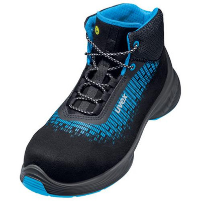 Uvex 1 G2 Stiefel S2 68337 Schwarz/blau, Weite 10, Größe 47