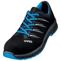 Produktbild von uvex - 2 trend Halbschuhe S1 69378 schwarz/blau, Weite 11, Größe 45